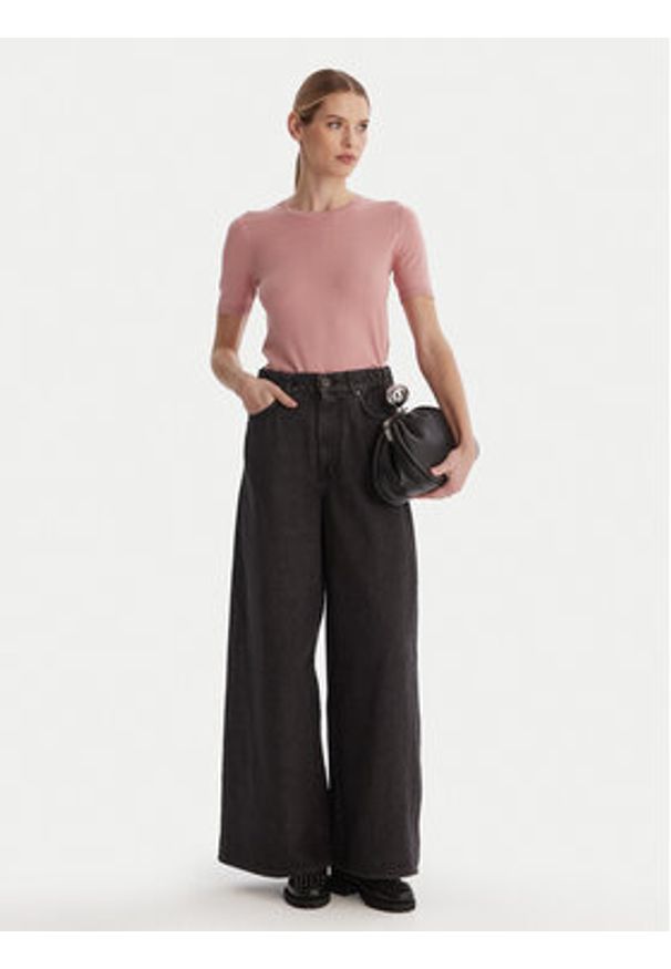 Weekend Max Mara Jeansy Vortice 2615181011 Czarny Wide Leg. Kolor: czarny