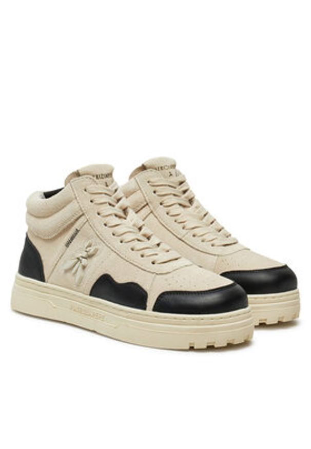 Patrizia Pepe Sneakersy 8Z0088/L055 Beżowy. Kolor: beżowy. Materiał: zamsz, skóra