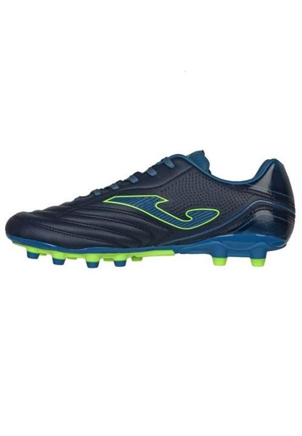 Buty piłkarskie męskie Joma Aguila. Zapięcie: sznurówki. Kolor: czarny, niebieski, wielokolorowy. Materiał: materiał, syntetyk, tkanina, guma. Szerokość cholewki: normalna. Sport: piłka nożna
