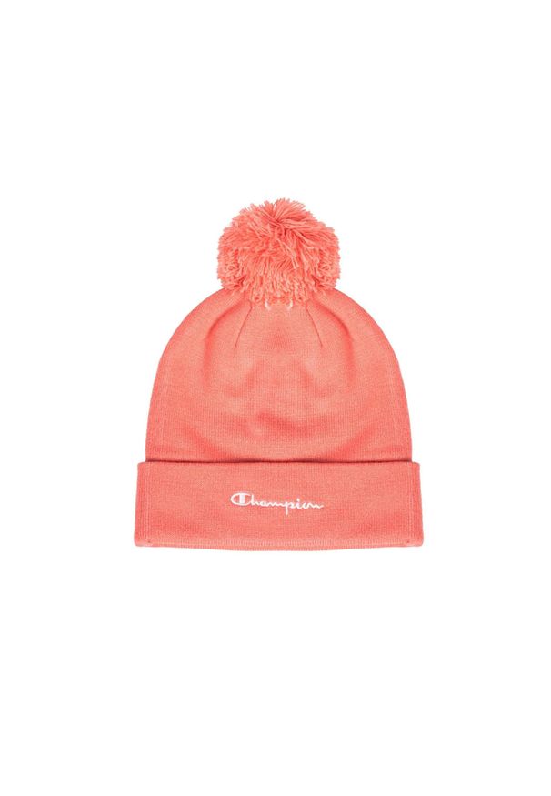 Champion - Czapka outdoor zimowa damska Beanie. Kolor: różowy. Materiał: akryl. Sezon: zima