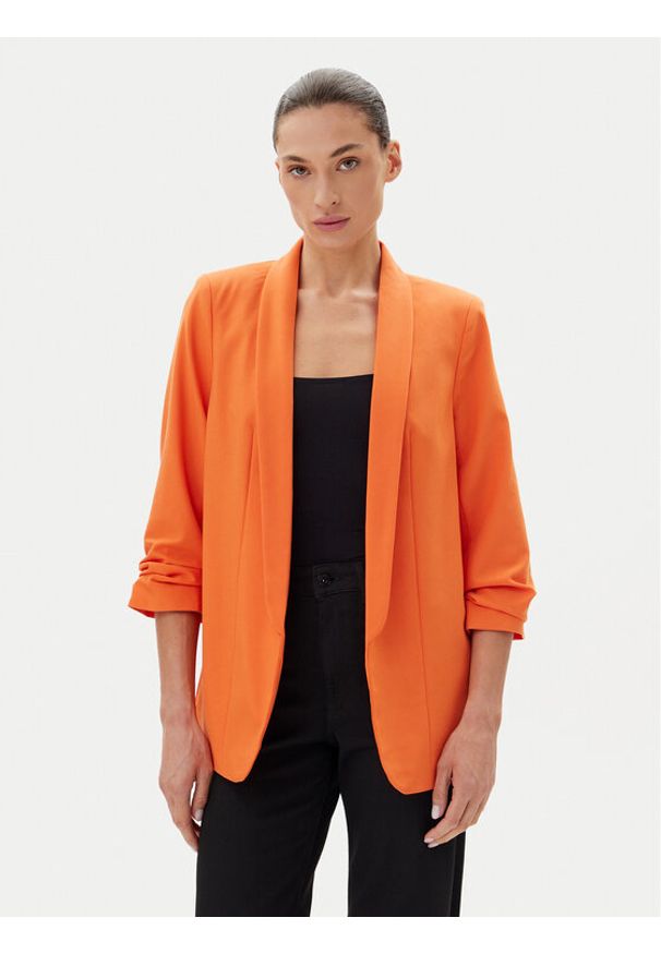 Pieces Marynarka Bosella 17090996 Pomarańczowy Regular Fit. Kolor: pomarańczowy. Materiał: syntetyk