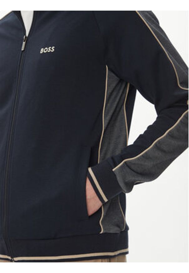 BOSS Bluza 50540792 Granatowy Regular Fit. Kolor: niebieski. Materiał: syntetyk, bawełna