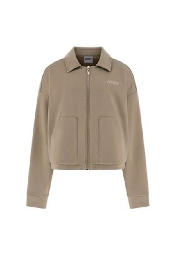 Guess Kurtka przejściowa 177289 Brązowy Classic Fit. Kolor: brązowy