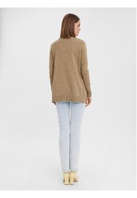 Vero Moda Kardigan 10269434 Beżowy Regular Fit. Kolor: beżowy. Materiał: syntetyk