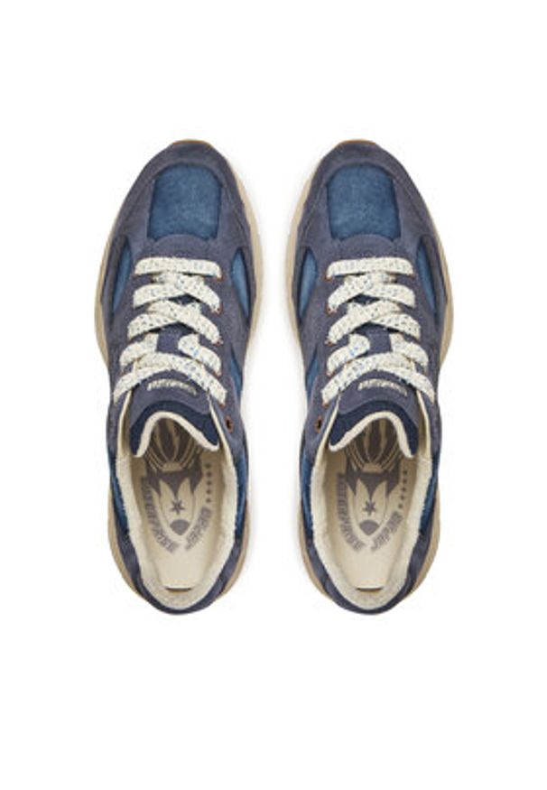 Enterprise Japan Sneakersy BB5017 PX079 Granatowy. Kolor: niebieski. Materiał: skóra, zamsz