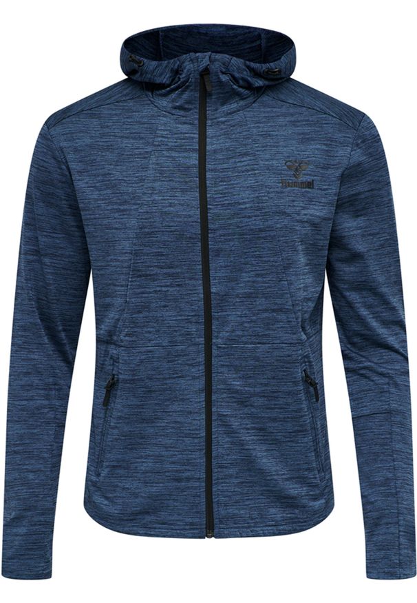 Kurtka Hummel zip Aston. Kolor: niebieski, wielokolorowy, czarny, szary