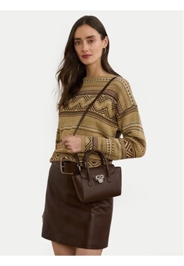 Lauren Ralph Lauren - LAUREN RALPH LAUREN Torebka 431969349007 Brązowy. Kolor: brązowy. Materiał: skórzane