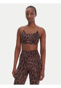 Adidas - adidas Biustonosz sportowy Optime Essentials Workout KA6343 Brązowy. Kolor: brązowy. Materiał: syntetyk #1
