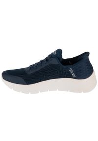 skechers - Buty sportowe Sneakersy damskie, Slip-Ins: GO WALK Flex - Grand Entry. Kolor: niebieski. Sport: turystyka piesza