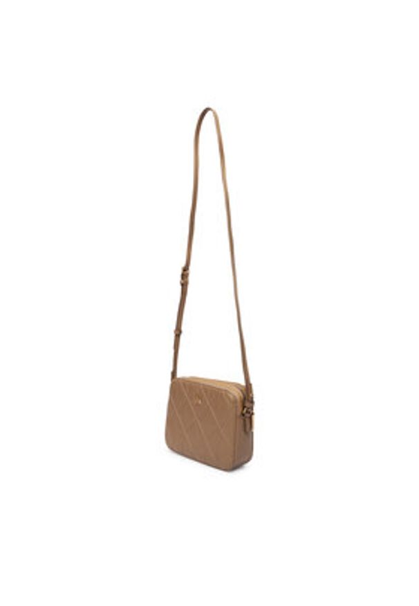 Calvin Klein Torebka Quilted Camera Bag LV04F3328G Beżowy. Kolor: beżowy. Materiał: skórzane