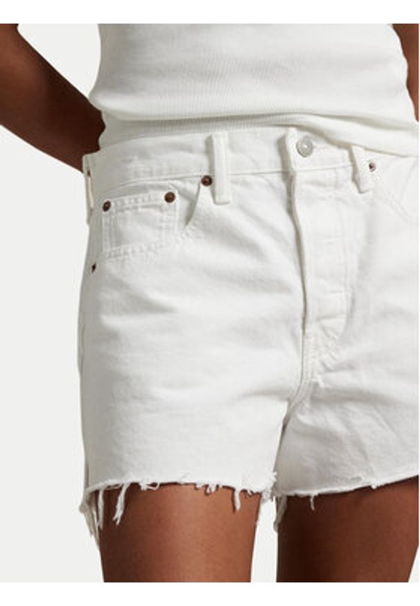Polo Ralph Lauren Szorty jeansowe 211964084001 Biały Straight Fit. Kolor: biały. Materiał: bawełna
