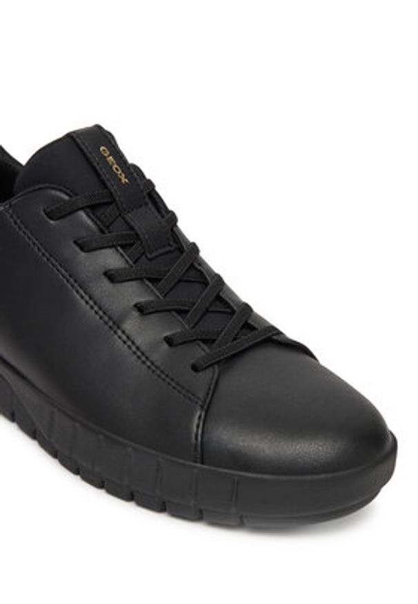 Geox Sneakersy D Flextride Plus D567SA 09B15 C9999 Czarny. Kolor: czarny. Materiał: skóra