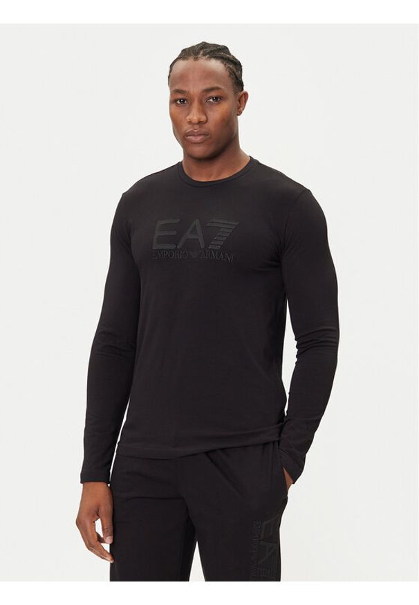 EA7 Emporio Armani Longsleeve 7M000900 AF10373 UC001 Czarny Regular Fit. Kolor: czarny. Materiał: bawełna. Długość rękawa: długi rękaw