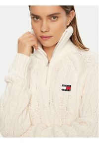 Tommy Jeans Sweter DW0DW20269 Écru Regular Fit. Materiał: syntetyk