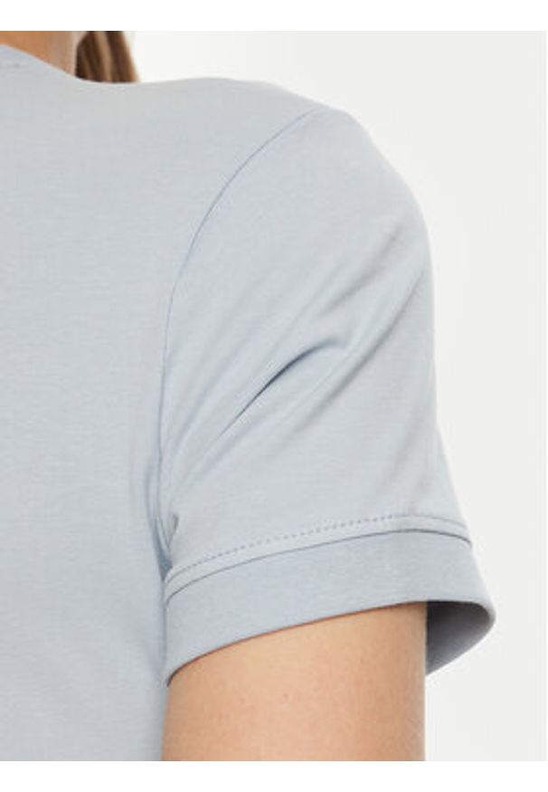 Guess T-Shirt SS CN MINI TRIANGLE Niebieski Shirt Fit. Kolor: niebieski. Materiał: bawełna