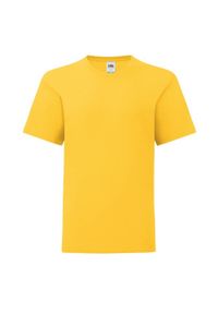 FRUIT OF THE LOOM - Koszulka Dziecięca Iconic 150 Plain T-shirt. Kolor: żółty, pomarańczowy, wielokolorowy