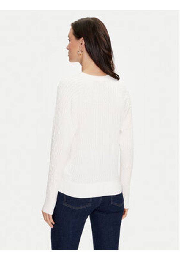 TOMMY HILFIGER - Tommy Hilfiger Sweter WW0WW41142 Biały Regular Fit. Kolor: biały. Materiał: bawełna