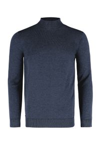 Volcano - Sweter półgolf S-BAZ. Materiał: materiał, prążkowany, dzianina. Wzór: gładki, aplikacja, ze splotem. Styl: klasyczny