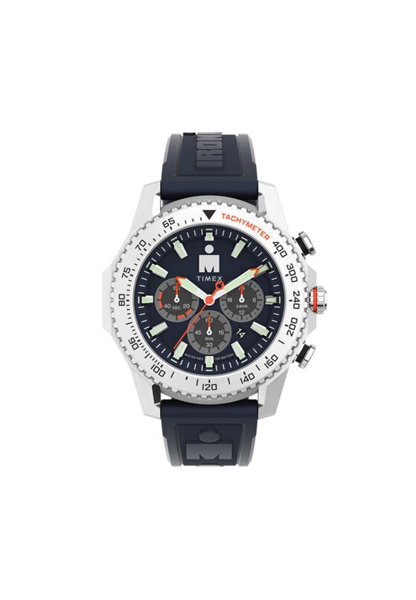 Timex Zegarek Ironman Finisher Adrenaline TW2W55500 Granatowy. Kolor: niebieski. Materiał: syntetyk