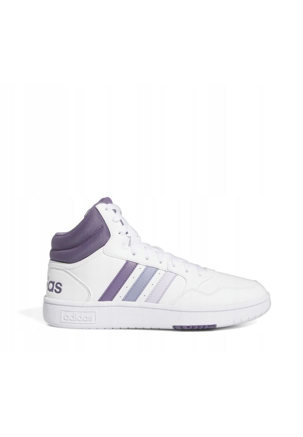 Adidas - Buty do chodzenia damskie adidas Hoops 3.0 MID W. Kolor: biały. Materiał: materiał. Sport: turystyka piesza