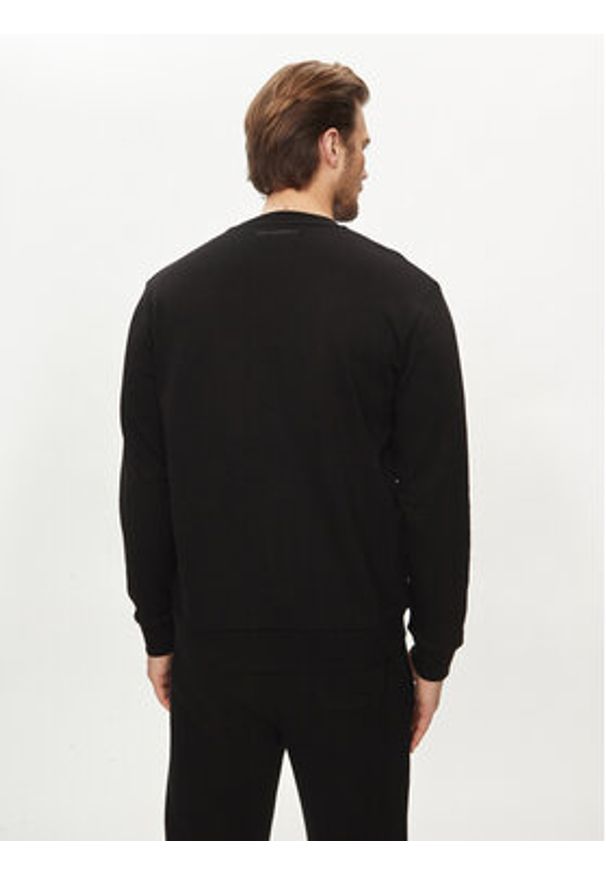 Karl Lagerfeld - KARL LAGERFELD Bluza 705063 542941 Czarny Regular Fit. Typ kołnierza: dekolt w karo. Kolor: czarny. Materiał: bawełna