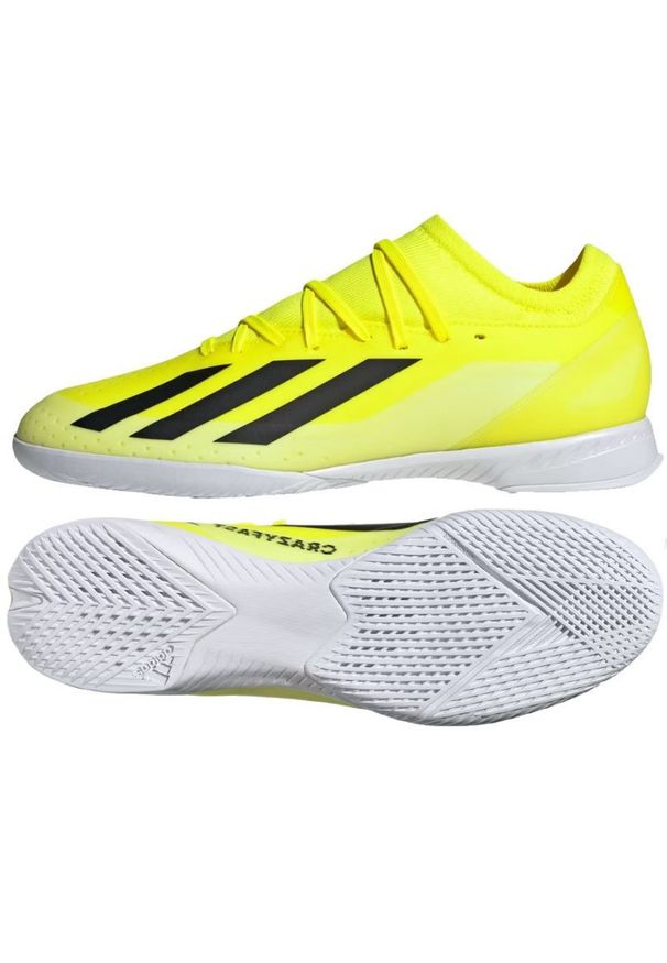 Adidas - Buty adidas X Crazyfast League In M IF0701 żółte. Kolor: żółty. Materiał: materiał, syntetyk. Szerokość cholewki: normalna