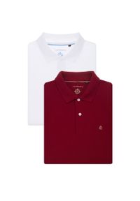 Lancerto - Zestaw 2 Koszulek Polo. Okazja: na co dzień. Typ kołnierza: polo. Materiał: tkanina, bawełna. Wzór: ze splotem. Styl: casual, klasyczny, elegancki #1