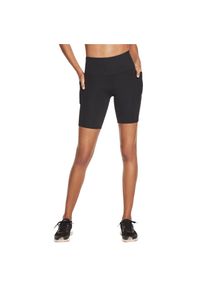 skechers - Spodenki sportowe damskie Skechers Go Walk High Waisted Walk Short. Kolor: czarny. Materiał: elastan, nylon