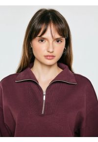 Big-Star - bluza damska z golfem bordowa dariana 604. Typ kołnierza: golf. Kolor: czerwony. Materiał: bawełna, dzianina. Styl: sportowy #5