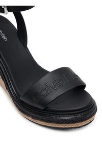 Calvin Klein Espadryle Wedge Sandal 70 - He HW0HW02376 Czarny. Kolor: czarny. Materiał: skóra #3