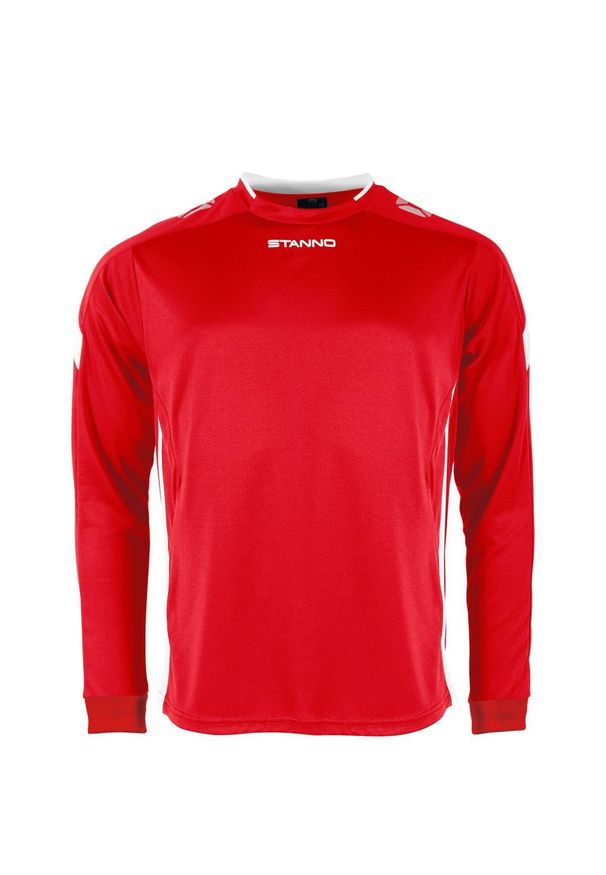 STANNO - Dżersej z długim rękawem Stanno Drive Match. Kolor: wielokolorowy, biały, czerwony. Materiał: jersey. Długość rękawa: długi rękaw. Długość: długie