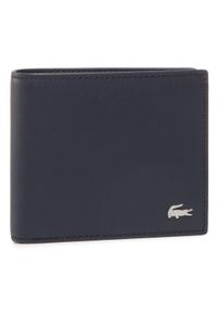 Lacoste Duży Portfel Męski Small Billfold NH1115FG Granatowy. Kolor: niebieski. Materiał: skóra