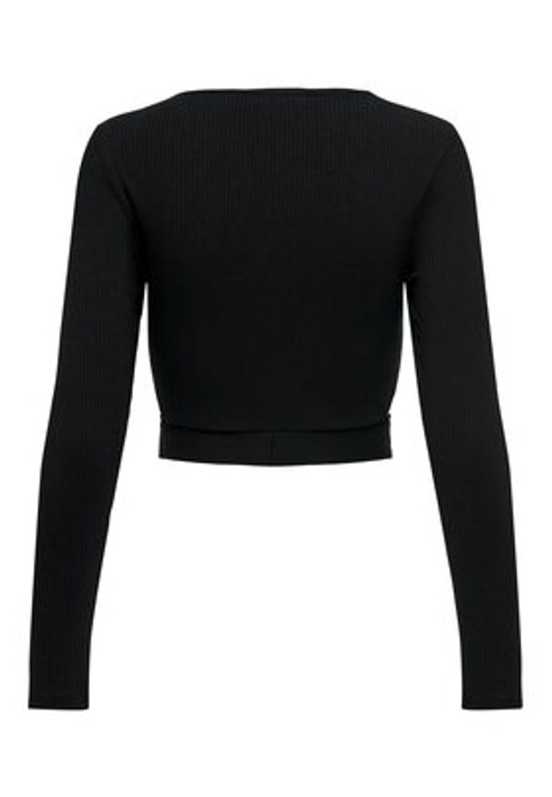 only - ONLY Bluzka 15293922 Czarny Slim Fit. Kolor: czarny. Materiał: bawełna