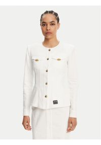 Versace Jeans Couture Sukienka koktajlowa 78HAO951 Biały Slim Fit. Kolor: biały. Materiał: bawełna. Styl: wizytowy