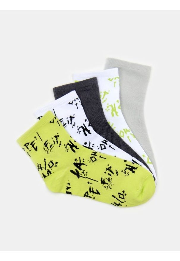 Sinsay - Skarpetki 5 pack - zielony. Kolor: zielony