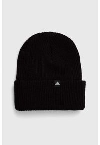 adidas Performance czapka kolor czarny z grubej dzianiny. Kolor: czarny. Materiał: dzianina #4