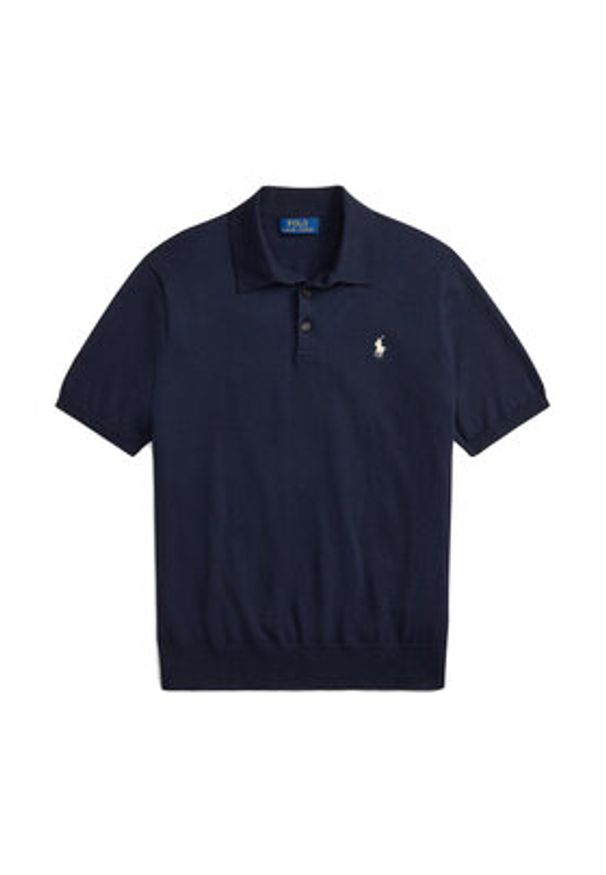 Polo Ralph Lauren Polo 710980682001 Granatowy Regular Fit. Typ kołnierza: polo. Kolor: niebieski. Materiał: bawełna