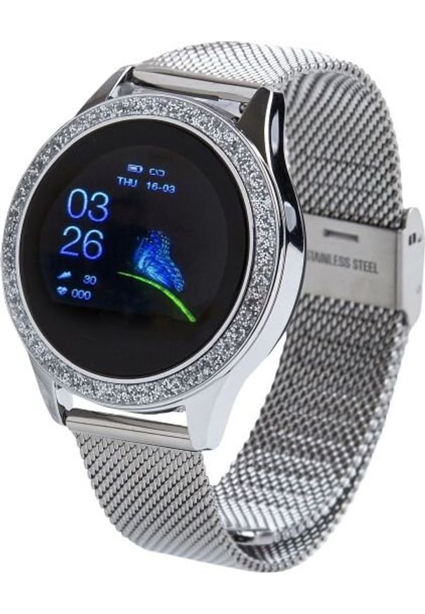 oromed - Smartwatch Oromed Oro Smart Crystal Srebrny (ORO-SMART CRYSTAL SILVER). Rodzaj zegarka: smartwatch. Kolor: srebrny