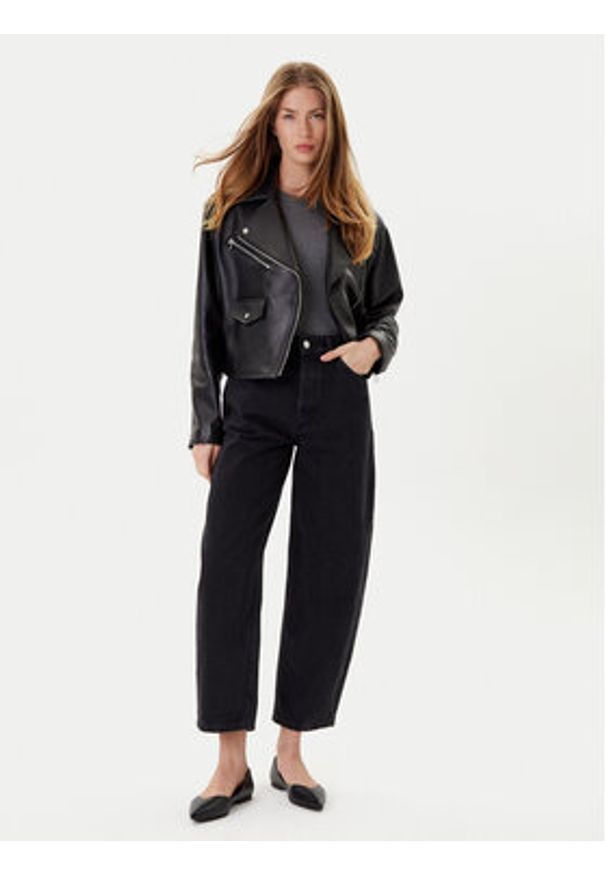 Hugo - HUGO Jeansy Gimine_3 50544027 Czarny Mom Fit. Kolor: czarny