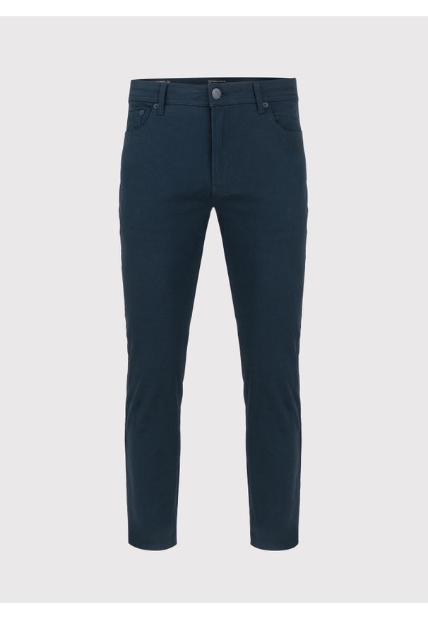 Pako Lorente - PAKO LORENTE – Spodnie męskie granatowe P22SF-WX-022-G-S. Kolor: niebieski. Materiał: elastan, bawełna. Długość: długie. Wzór: gładki