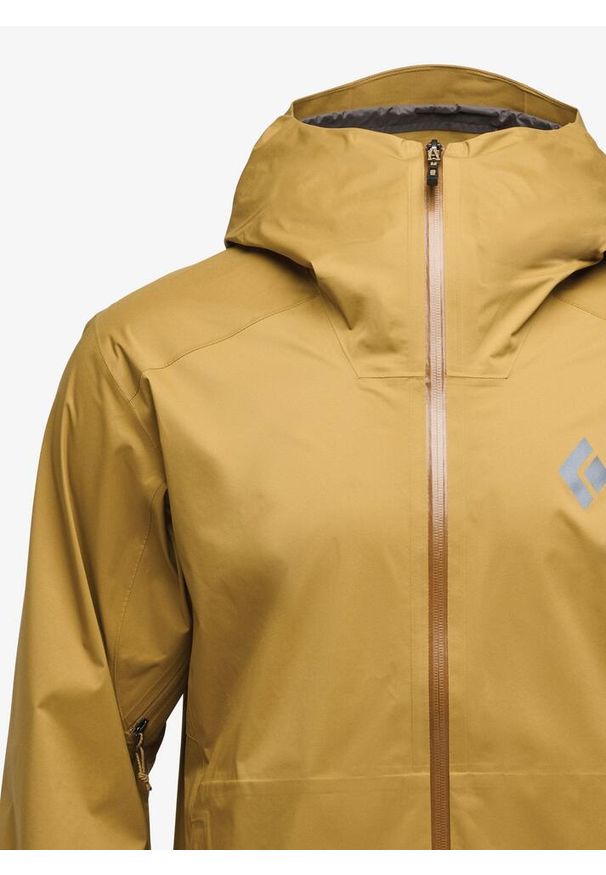 Kurtka przeciwdeszczowa męska Black Diamond Fineline Stretch Shell. Kolor: żółty. Sport: turystyka piesza