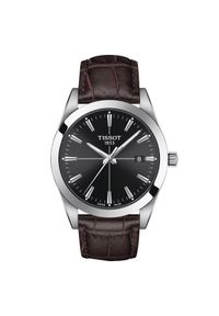 Zegarek Męski TISSOT Gentleman T-CLASSIC T127.410.16.051.01. Rodzaj zegarka: analogowe. Materiał: materiał, skóra. Styl: vintage, klasyczny, elegancki #1