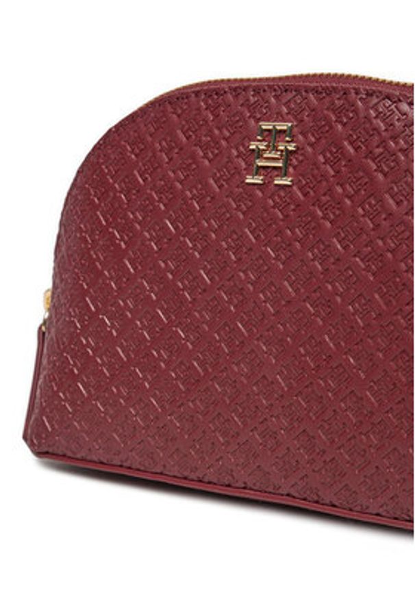 TOMMY HILFIGER - Tommy Hilfiger Kosmetyczka AW0AW17339 Bordowy. Kolor: czerwony. Materiał: skóra