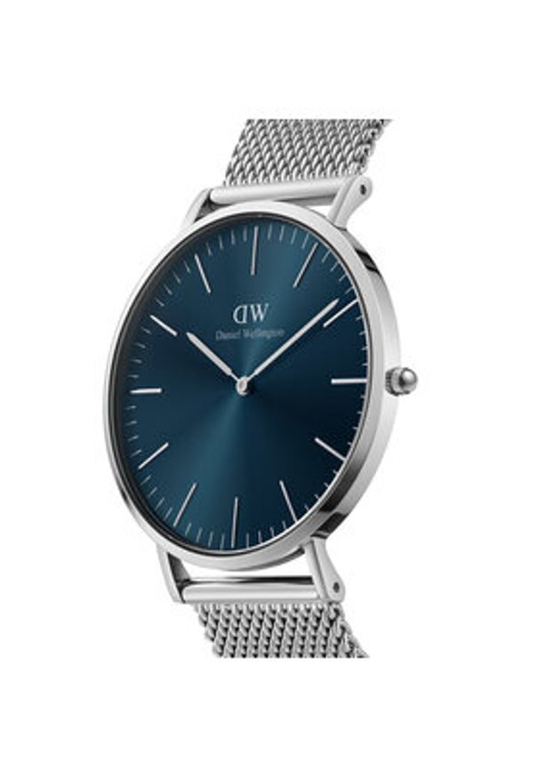 Daniel Wellington Zegarek Classic Mesh DW00100628 Granatowy. Kolor: niebieski. Materiał: mesh