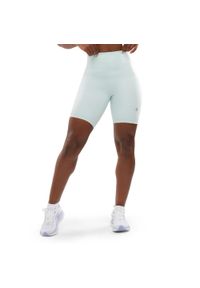SIROKO - Damskie krótkie legginsy kolarki do biegania Fitness Siroko Thames Mint. Kolor: zielony. Materiał: tkanina. Długość: krótkie. Sport: fitness #1