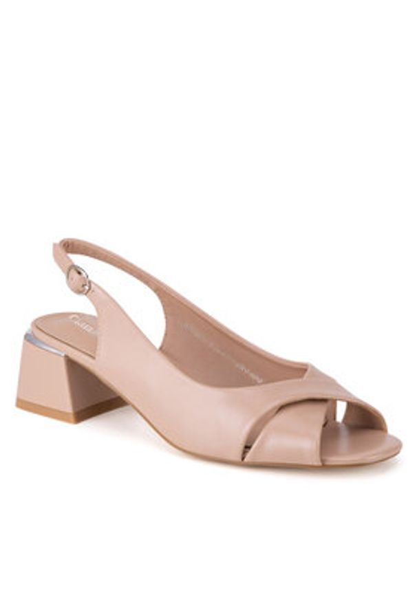 Clara Barson Sandały WFA3831-1 Beżowy. Kolor: beżowy. Materiał: materiał