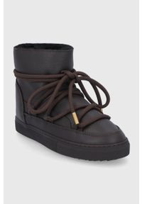 Inuikii - Śniegowce. Nosek buta: okrągły. Zapięcie: sznurówki. Kolor: brązowy. Materiał: wełna, guma #3