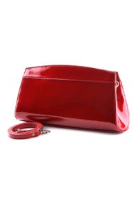 Wittchen - Wieczorowa torebka ze skóry lakierowanej trapezowa czerwona. Kolor: czerwony. Wzór: paski. Materiał: lakierowane, skórzane. Styl: wizytowy. Rodzaj torebki: do ręki #4