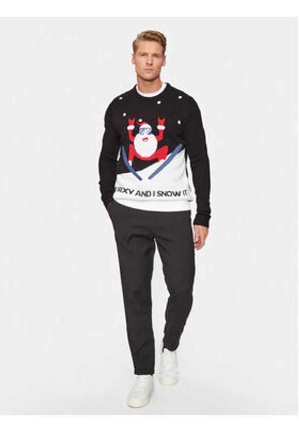 Only & Sons Sweter Xmas 22031170 Czarny Regular Fit. Kolor: czarny. Materiał: syntetyk