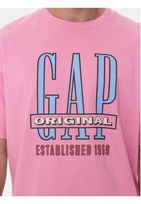GAP - Gap T-Shirt 664006-05 Różowy Regular Fit. Kolor: różowy. Materiał: bawełna #5